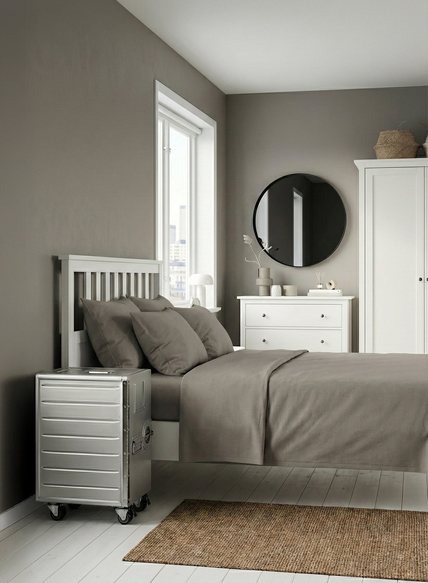 Boîte d'avion argentée