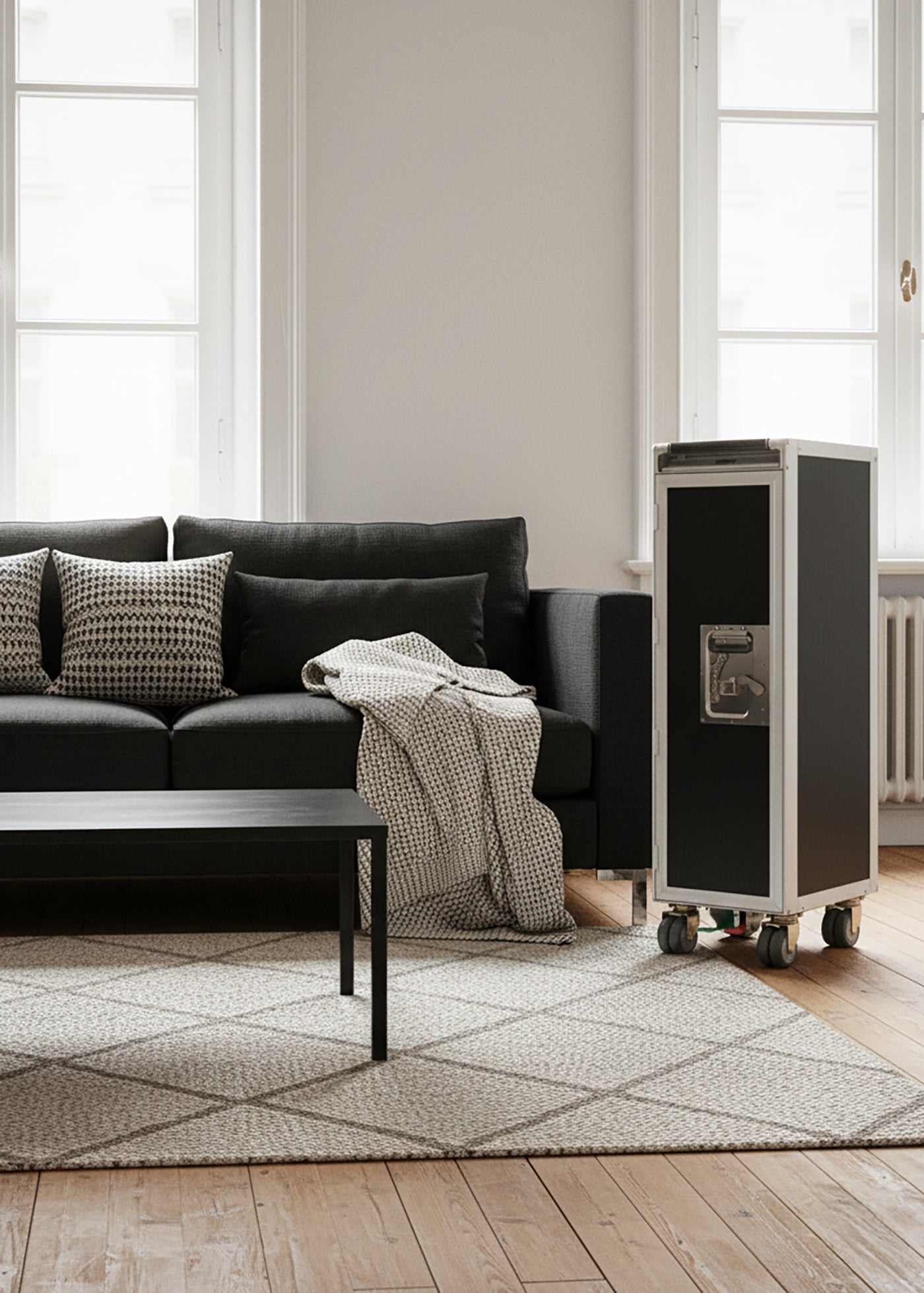 Flugzeugtrolley Black