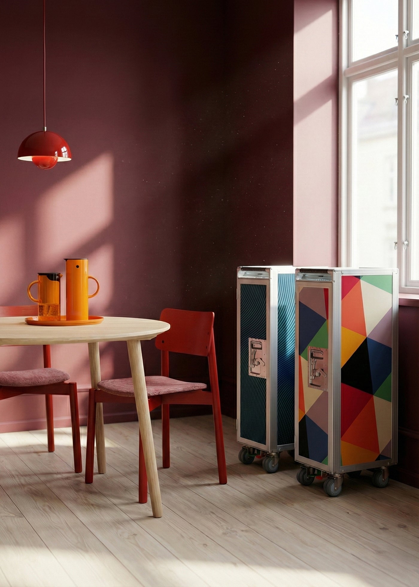 Carro de avión prismático