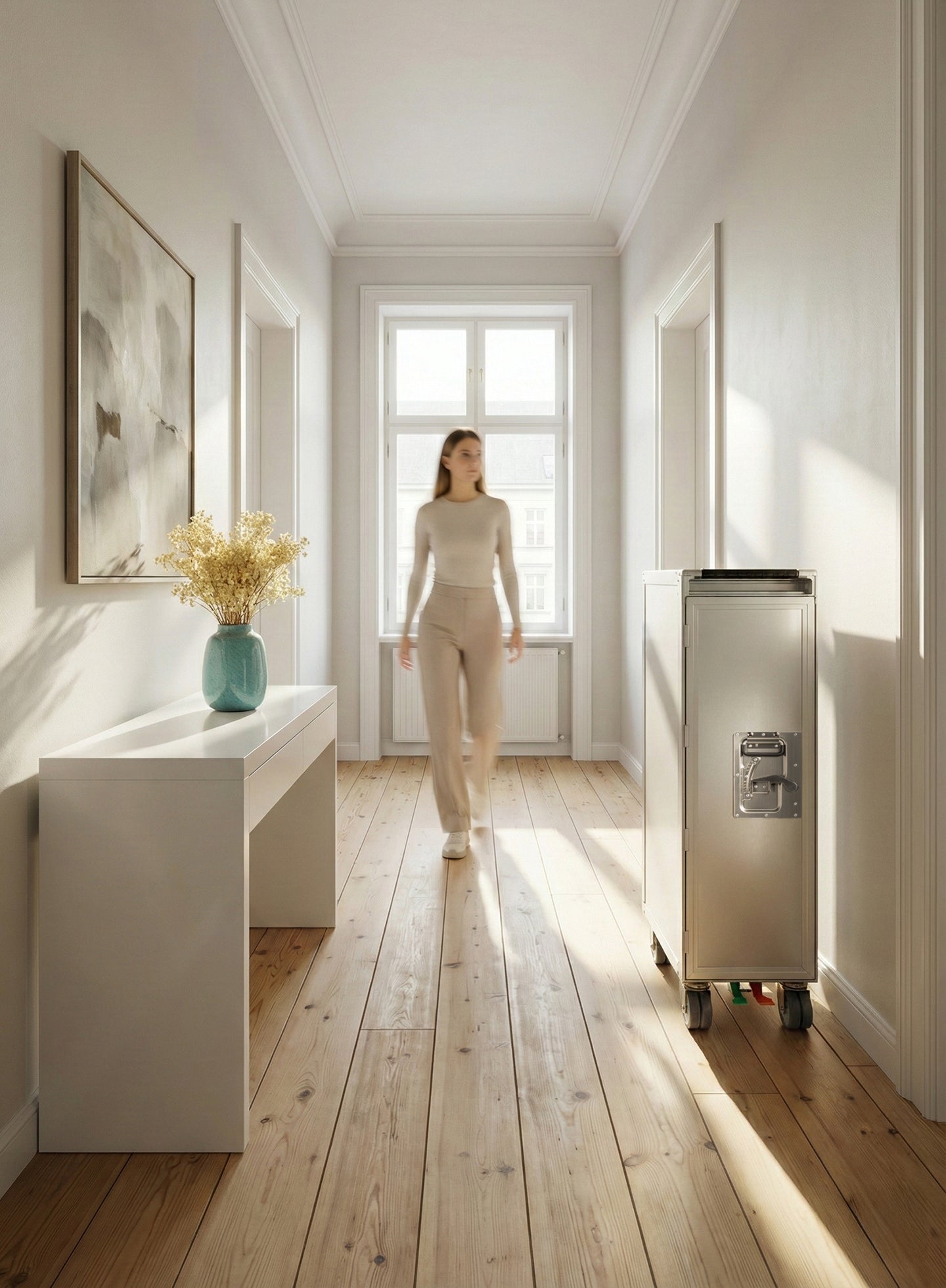 Airline Trolley Silver