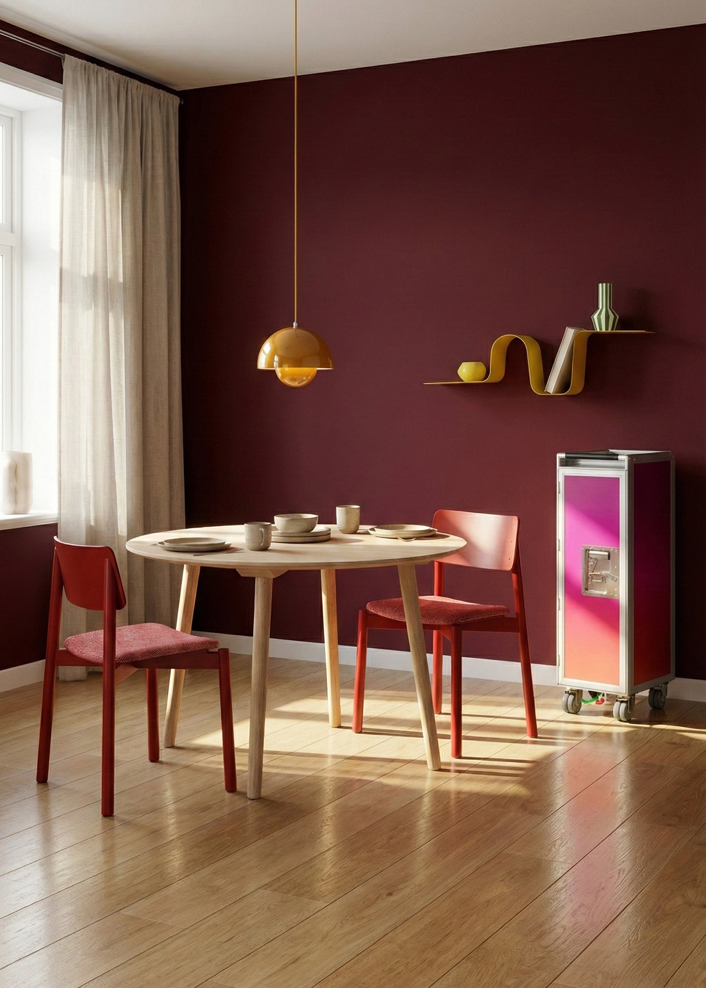 Carrello da aereo Tramonto Sfumato